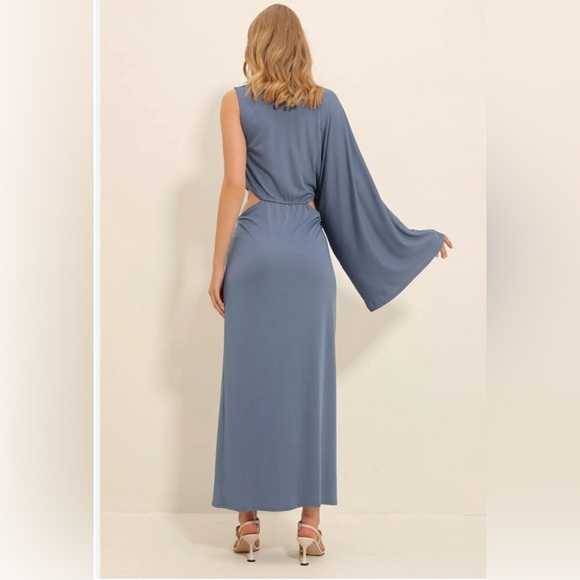 ZARA Blue One-Shoulder Dress - Picture 7 of 9